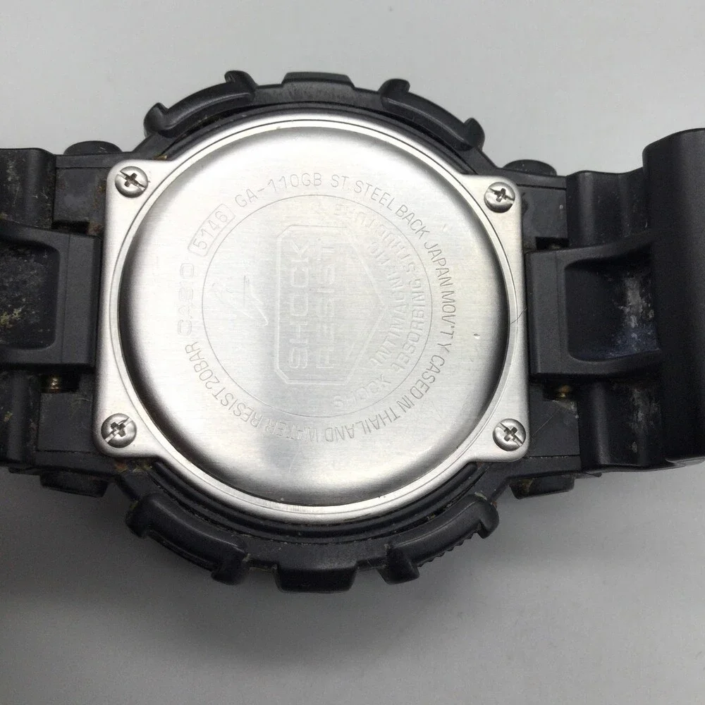 Casio G-Shock 5146 GA-110GB Mens Watch 47mm Black Gold D 200m New Battery